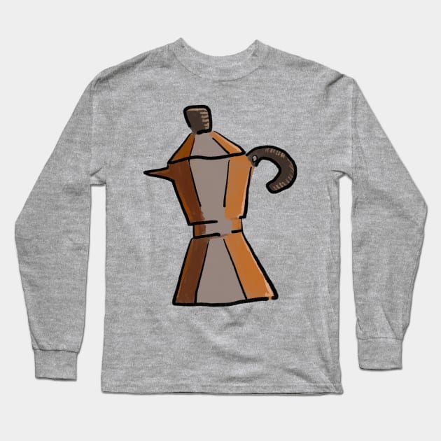 Moka Pot Long Sleeve T-Shirt by doteau